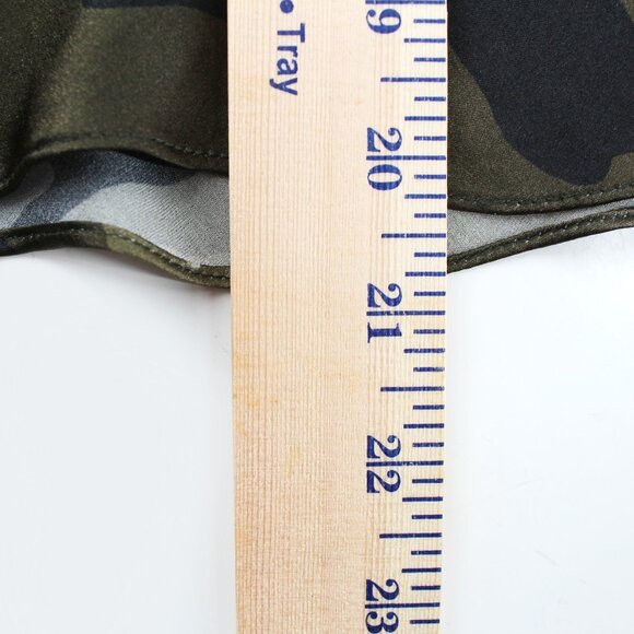 Alice + Olivia Harmon Top Camo Cami Drape Slip Tank Cowl Neck Camisole Green S - Picture 11 of 14